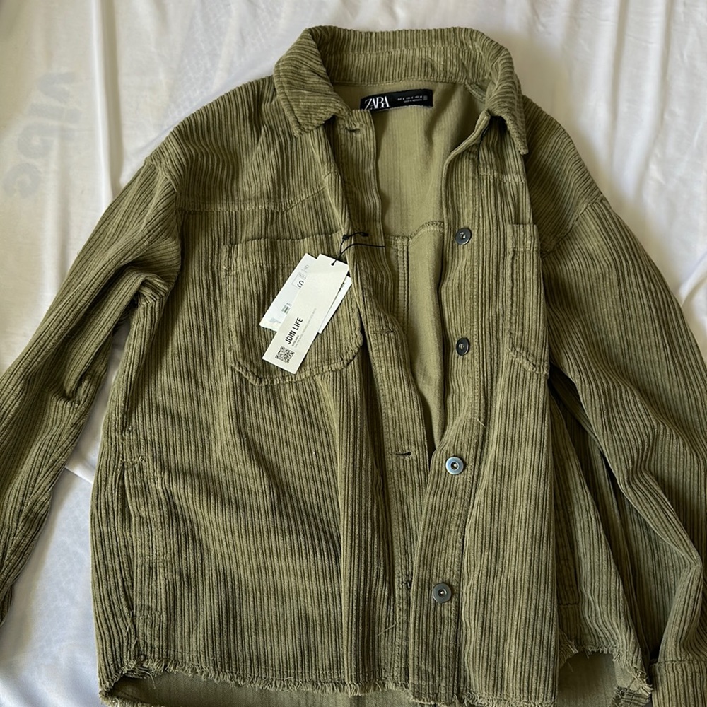 NWT Zara army green jacket